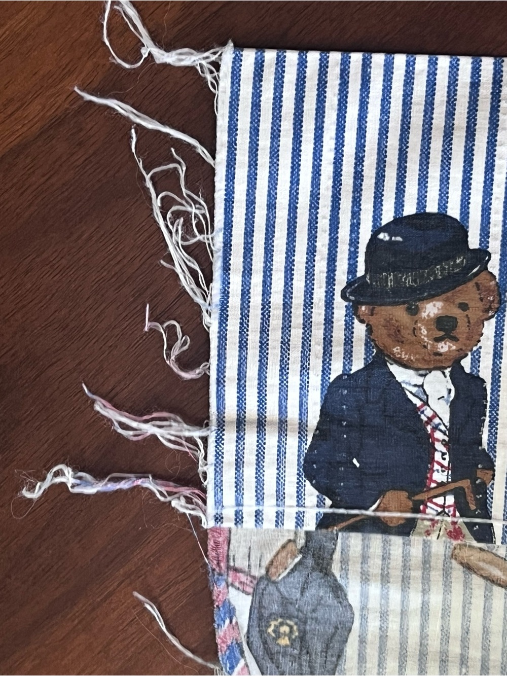 Vintage Ralph Lauren Polo Bear twin flat sheet frayed - Picture 3 of 7
